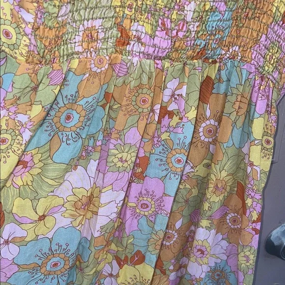 Show Me Your MuMu Pastel Floral Square-Neck Maxi Dress in Yellow - Picture 7 of 9